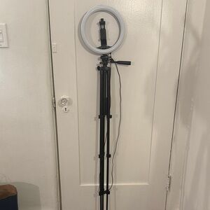 Black and White Ring Light with Tripod Stand
